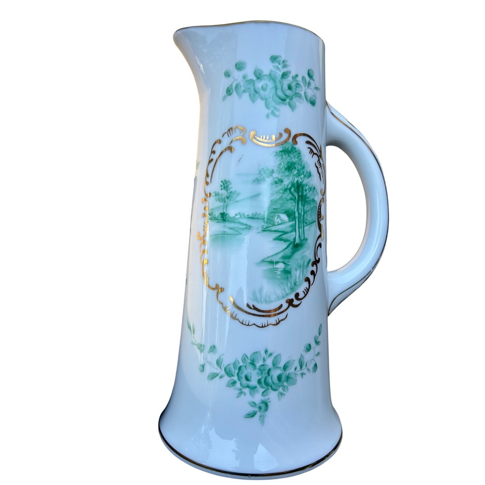 Vintage Mid Century Japanese Porcelain Tankard Pitcher Meissen Victorian vase